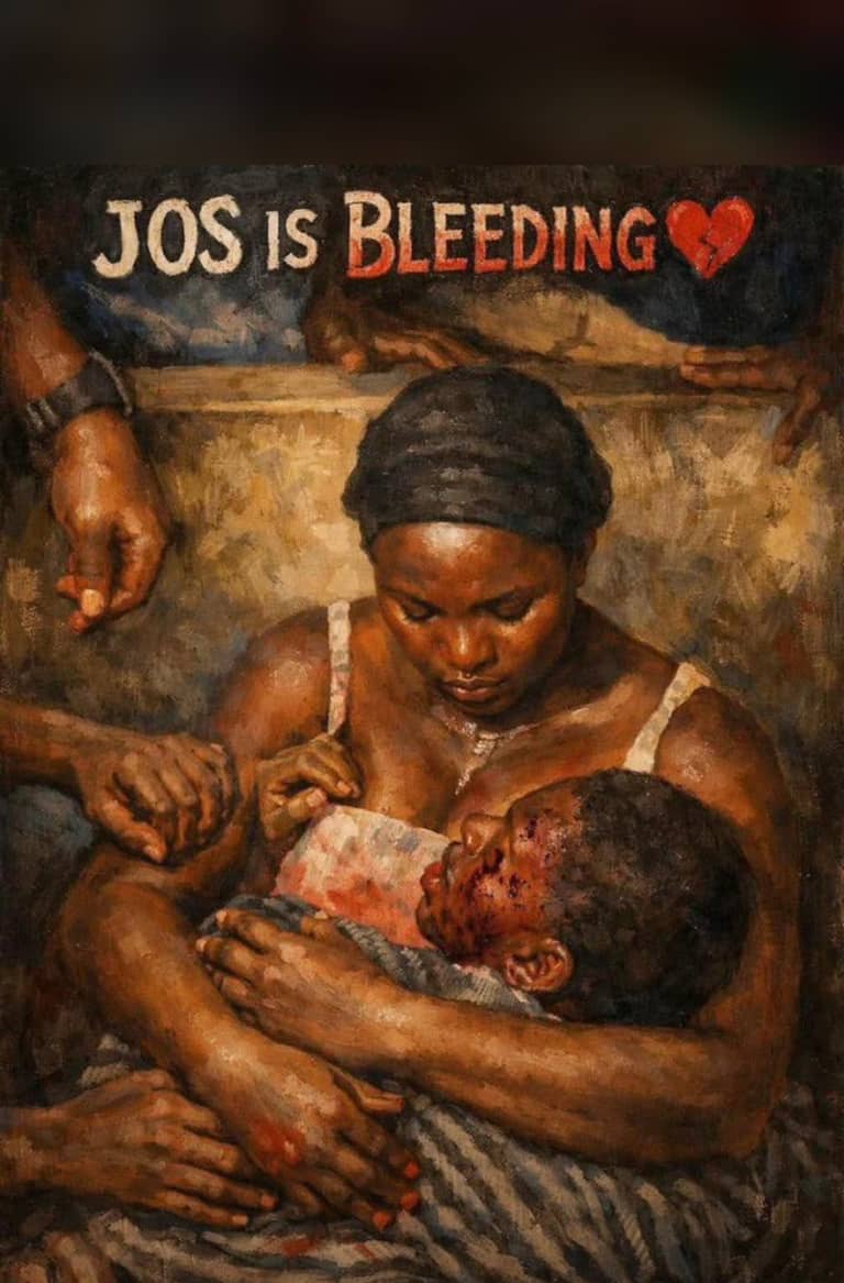 An image showing a woman holding her son who was killed in the attack on Sunday.